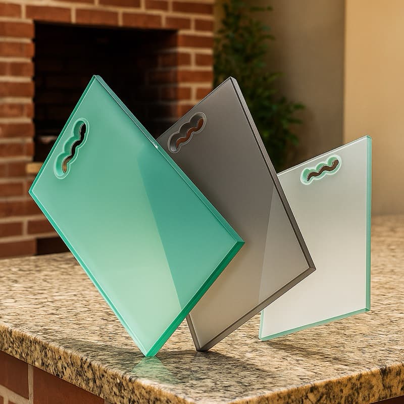 Tábua de corte de carne/churrasco vidro INQUEBRAVEL super higiênicas 40x25CM