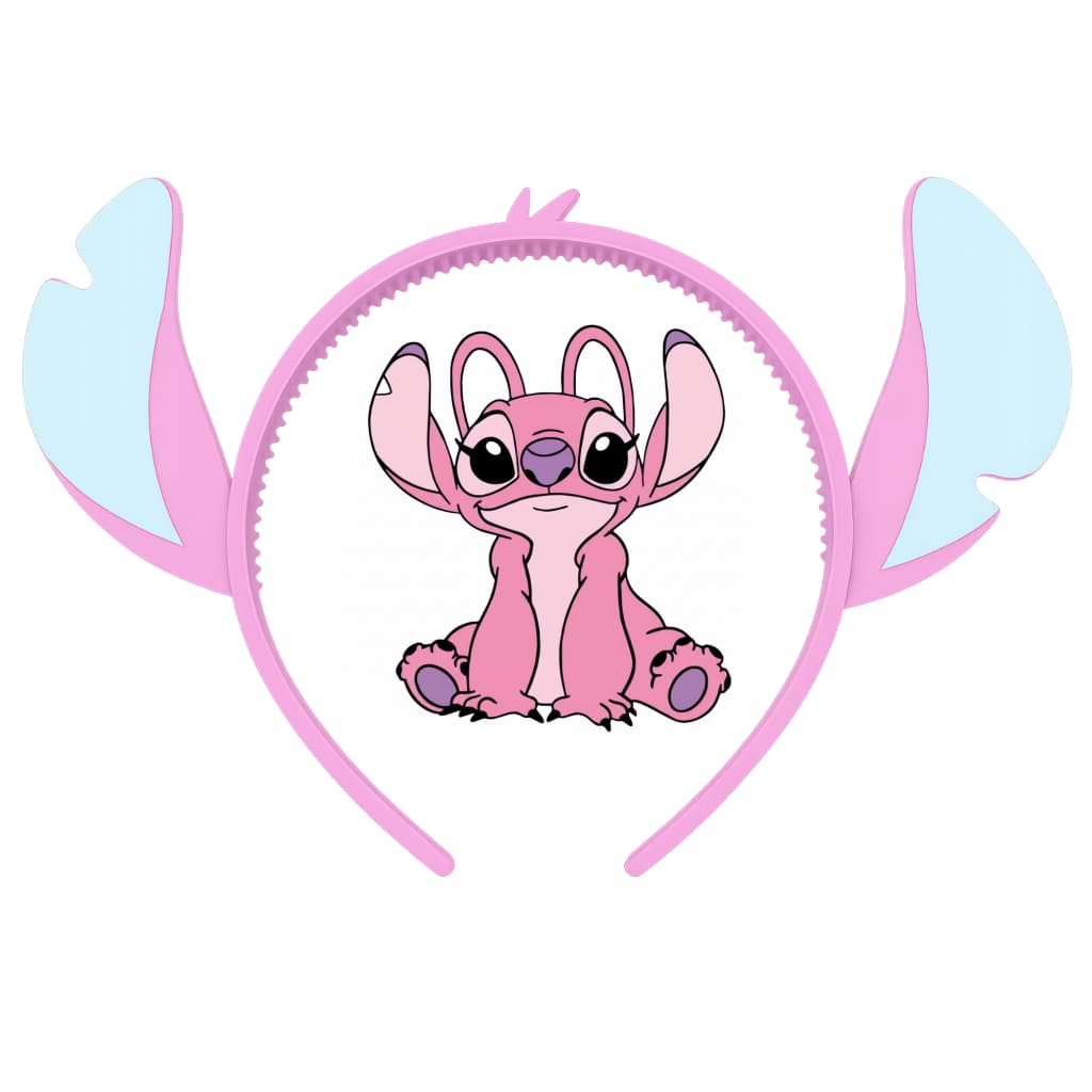 Tiara Angel Rosa – Namorada do Stitch | Fantasia Infantil Fofa e Confortável