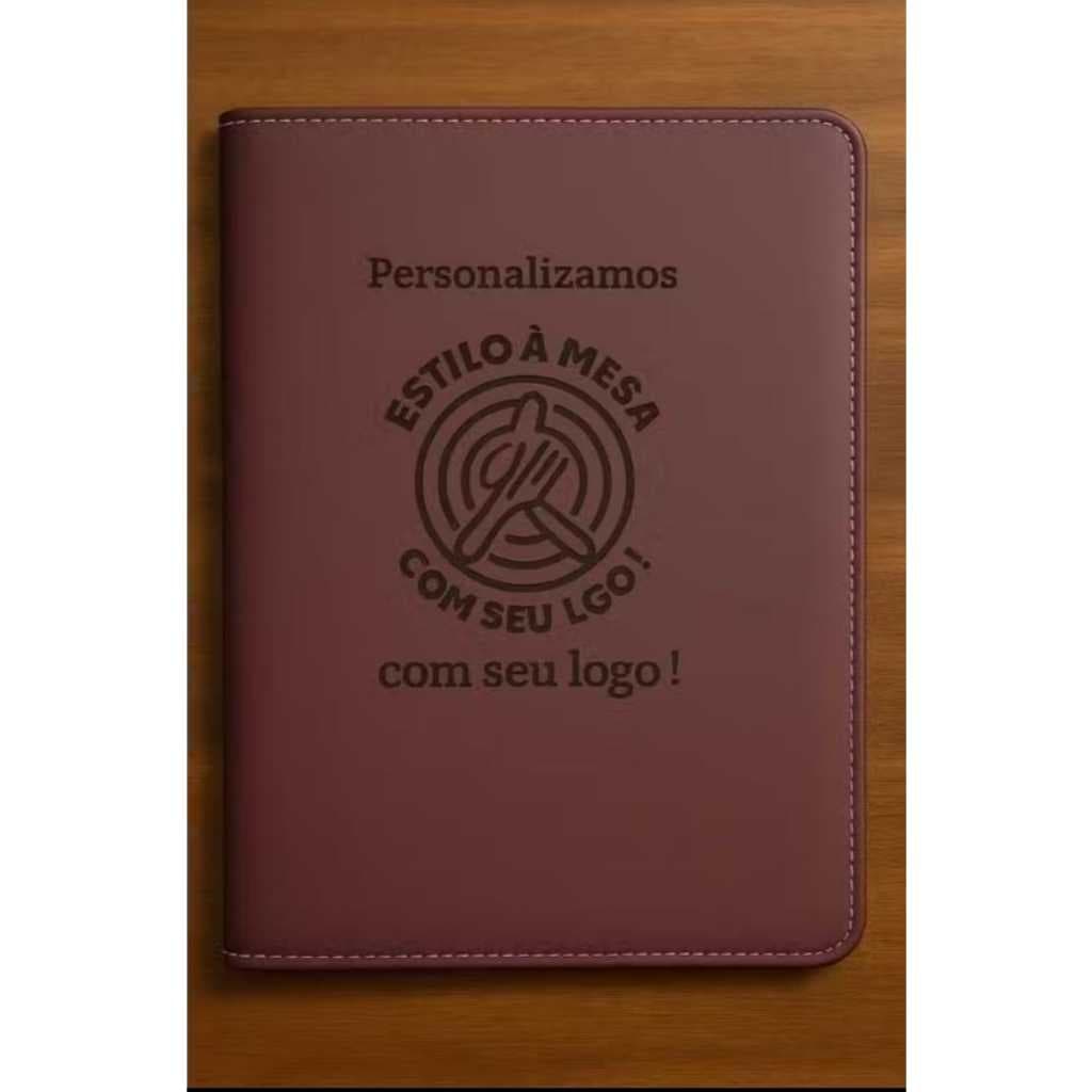 1 Porta Cardapios A4 Premium Para Seu Restaurante Com Logo.