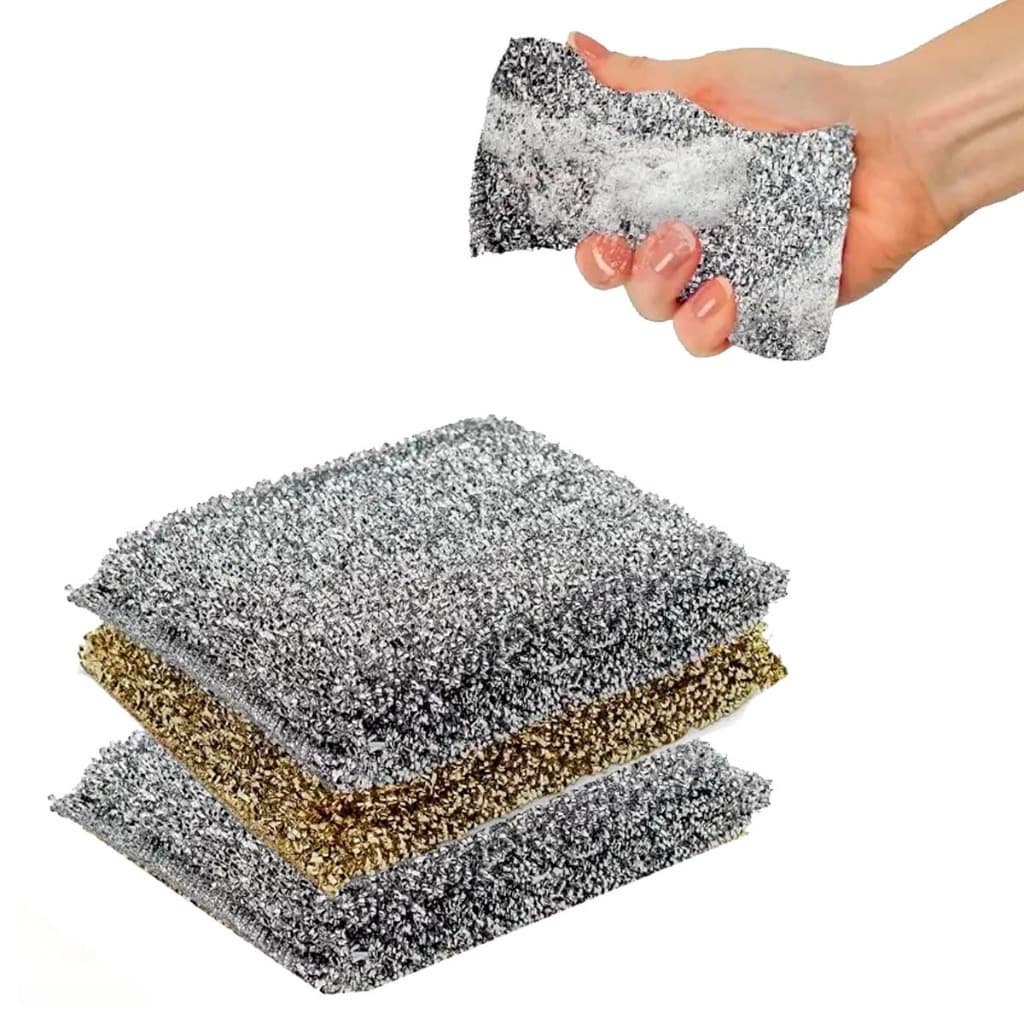 Pack com 3 Esponja Expert Louça Multiuso em Espuma com Revestimento em Microfibra Não Risca