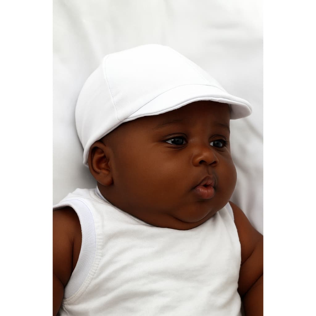 Boné Branco para Bebê Unissex Confortável