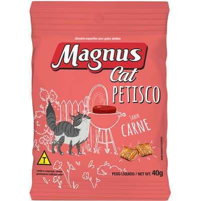Magnus Cat Petisco Sabor Carne kit 10 unidades