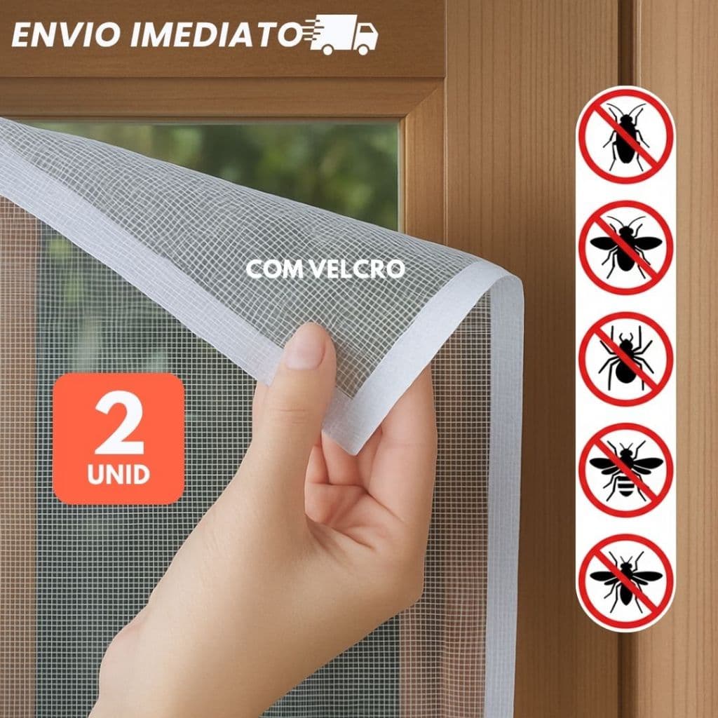 1/2/3 Tela Mosquiteira Anti Inseto Pernilongo Velcro para Janela Contra Mosquitos