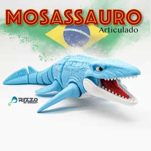 Dinossauro Mosassauro Articulado Jurassic Word