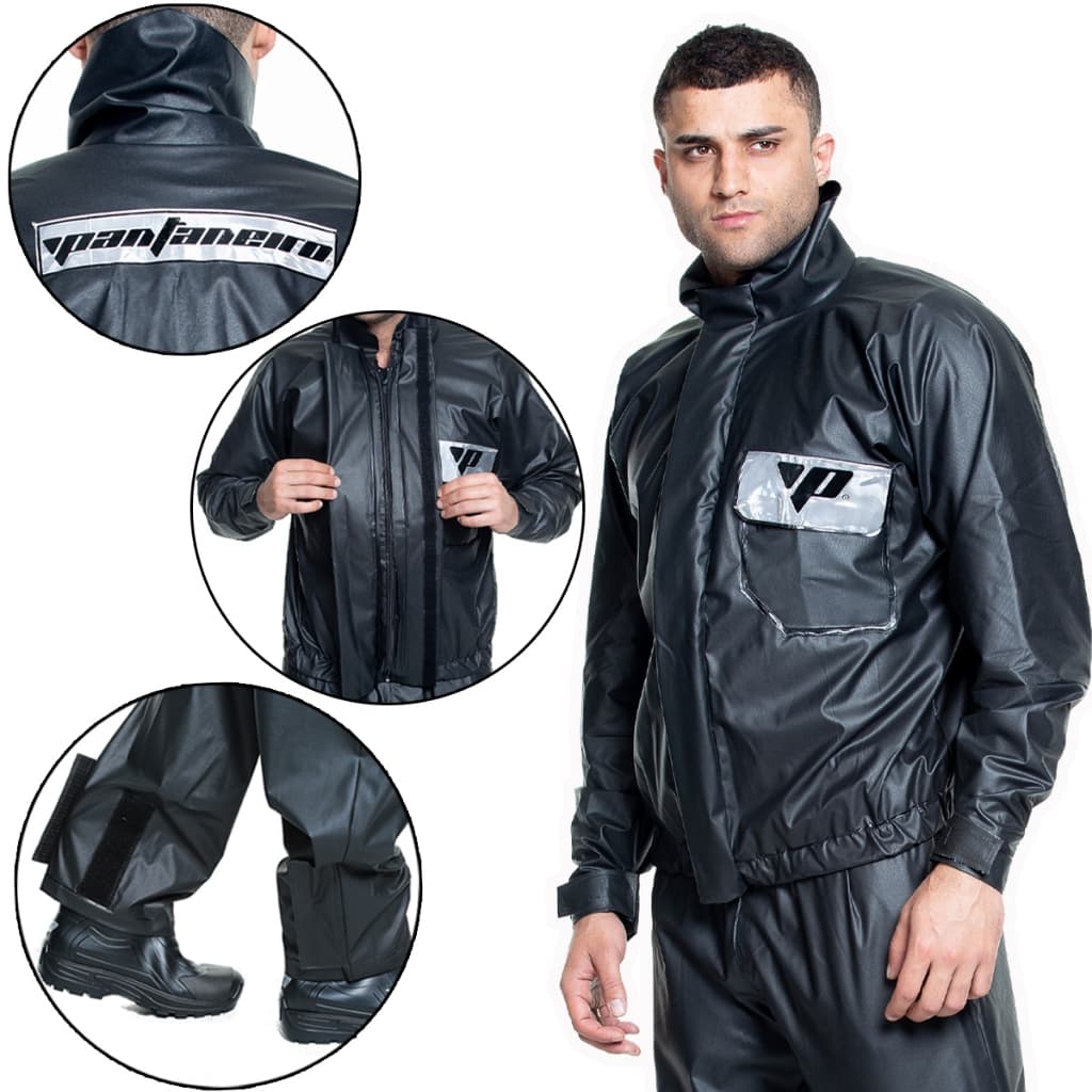 Capa De Chuva Motoqueiro Impermeável Original Roupa conjunto Pantaneiro jaqueta calça contra chuvas