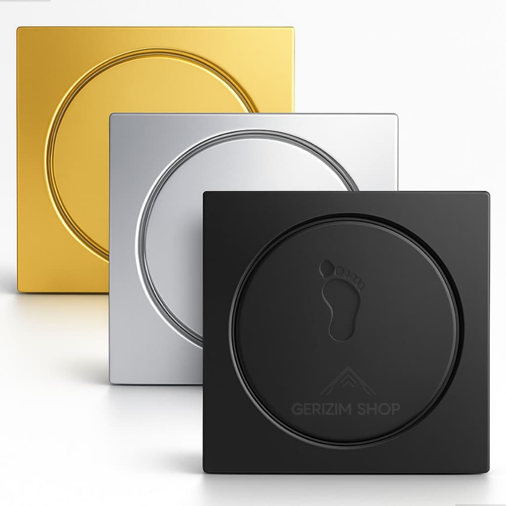 Ralo Click Inteligente 10x10cm Pop Up Quadrado Inox Embutir Oculto Veda Cheiro Banheiro Lavanderia Cozinha