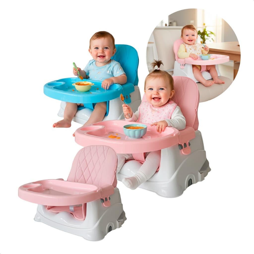Cadeira De Alimentação Bebê Baby Cadeirinha Booster Portátil Assento Ajustável
