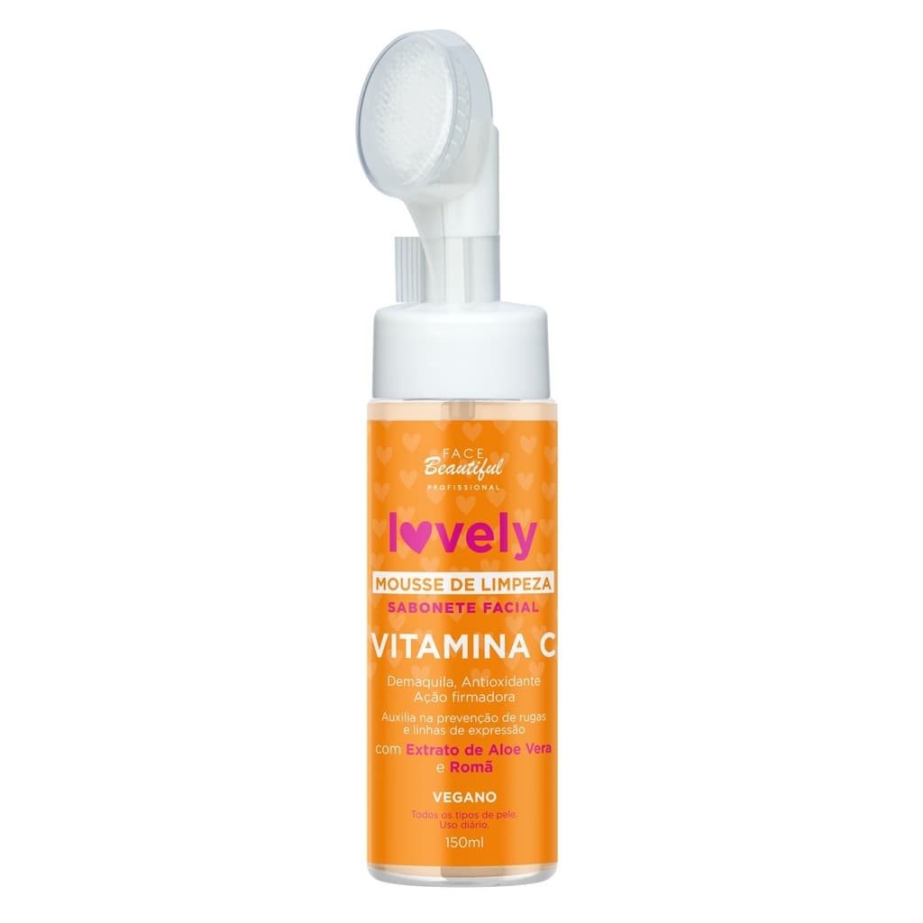 Mousse de Limpeza com Aplicador em Silicone Lovely Face Beautiful 150ml