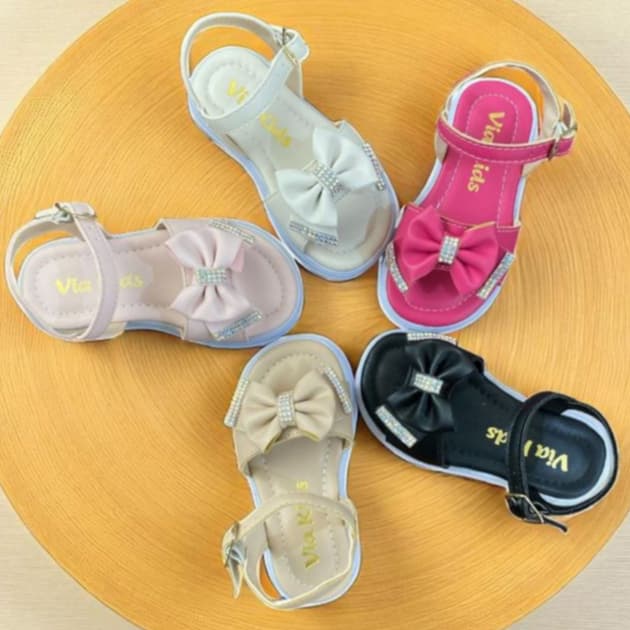 Sandalia Infantil Menina Lacinho Leve Confortavel