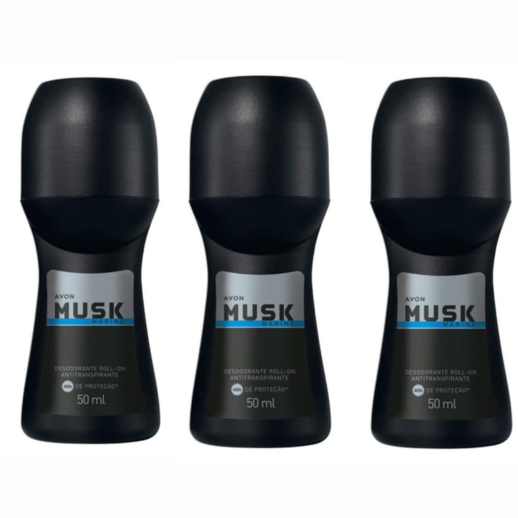 Roll On Musk Marine Avon Kit com 3/5/9 unidades (50 ml cada)- PRODUTO ORIGINAL