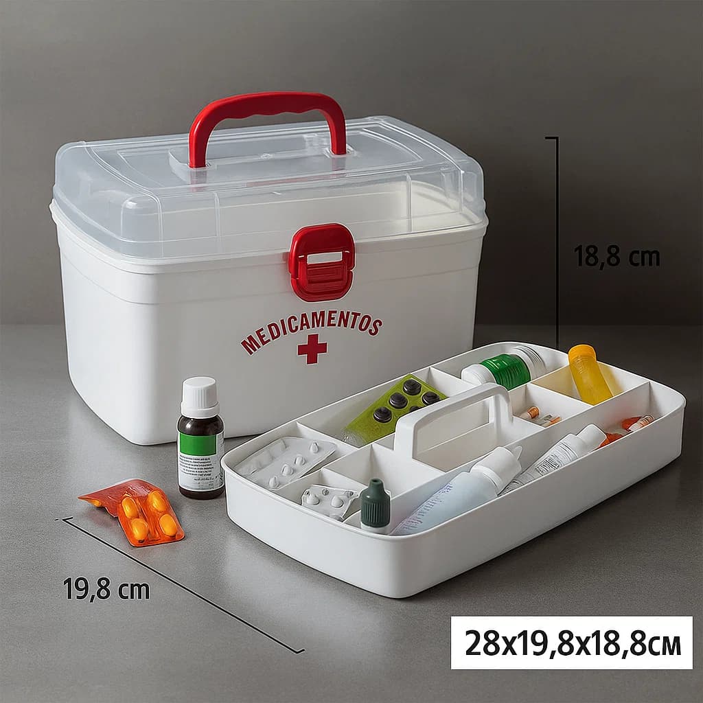 Maleta Primeiros Socorros Organizadora De Medicamentos e Remédios