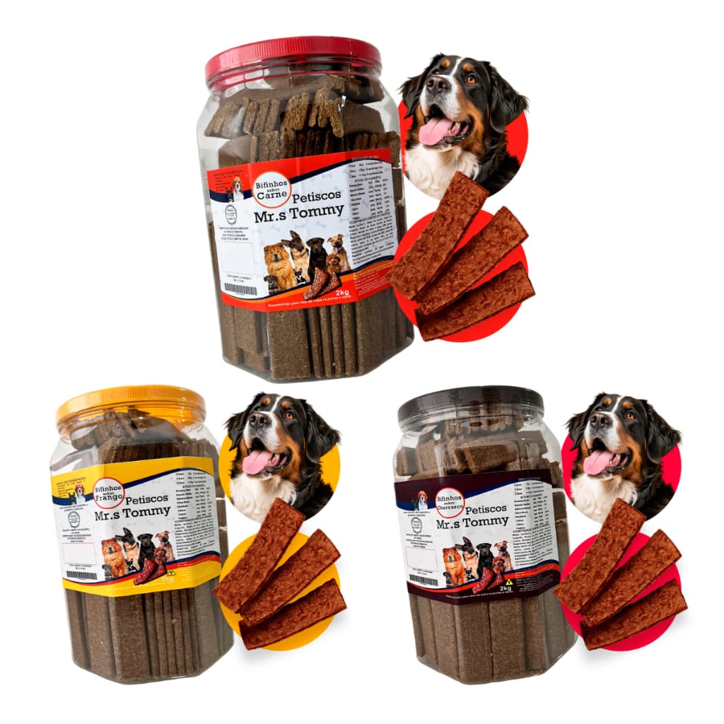 Petiscos Bifinho Para Cachorro Delicioso Super Premium 2 Kg