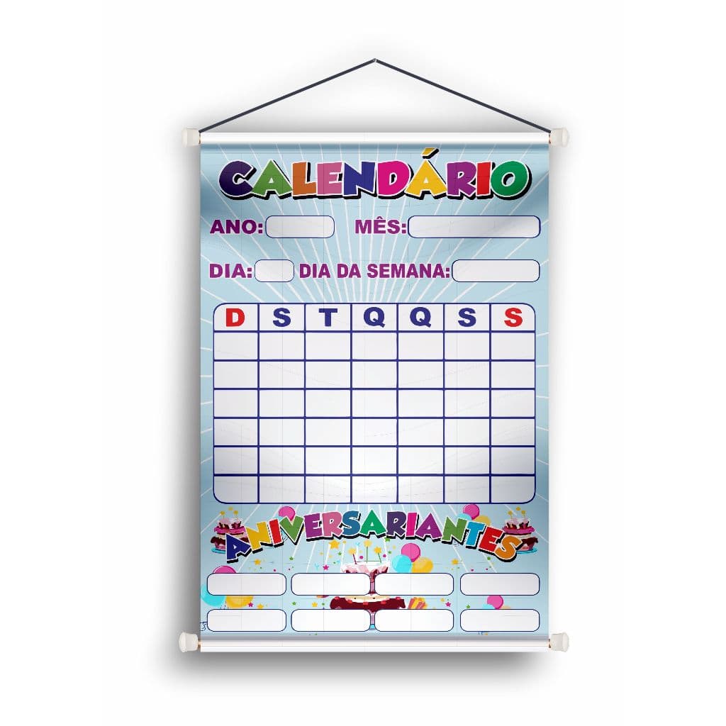 BANNER LONA ARTE PRONTA - CALENDÁRIO ANIVERSARIANTES