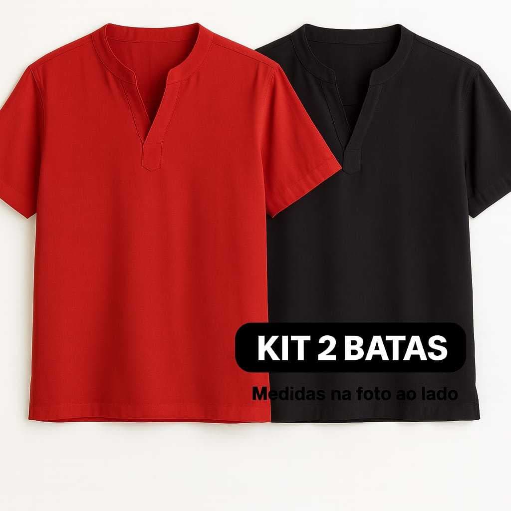 Kit 02 Batas Tactel Camisu Ração Umbanda Candomblé