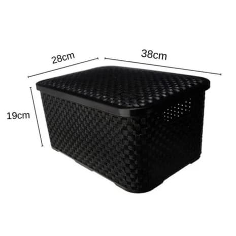 kit 3 Caixa Organizadora Rattan 17 Litros – Beleza e Organização para o Seu Lar e Escritório