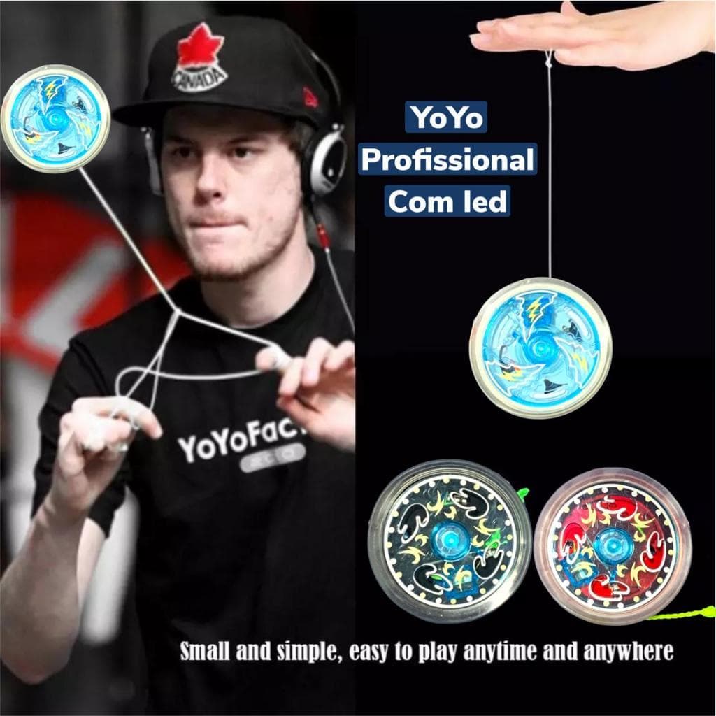 Ioiô/Yoyo Com Luz De Led Rolamento Speed SUPER Brinquedo YOYO Colorida com Rolamento Profissional Premium