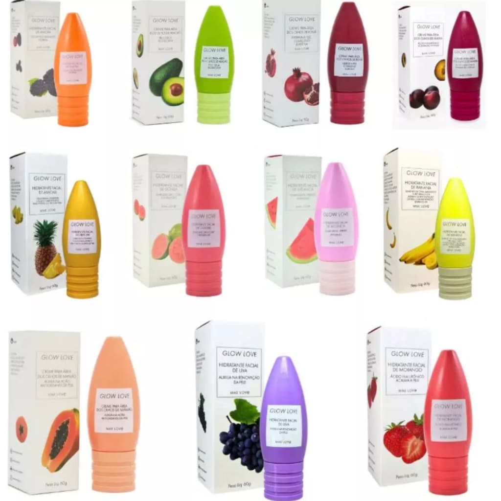 Creme facial GROW Max Love Original -Sérum iluminador facial com textura leve e fragrâncias variadas