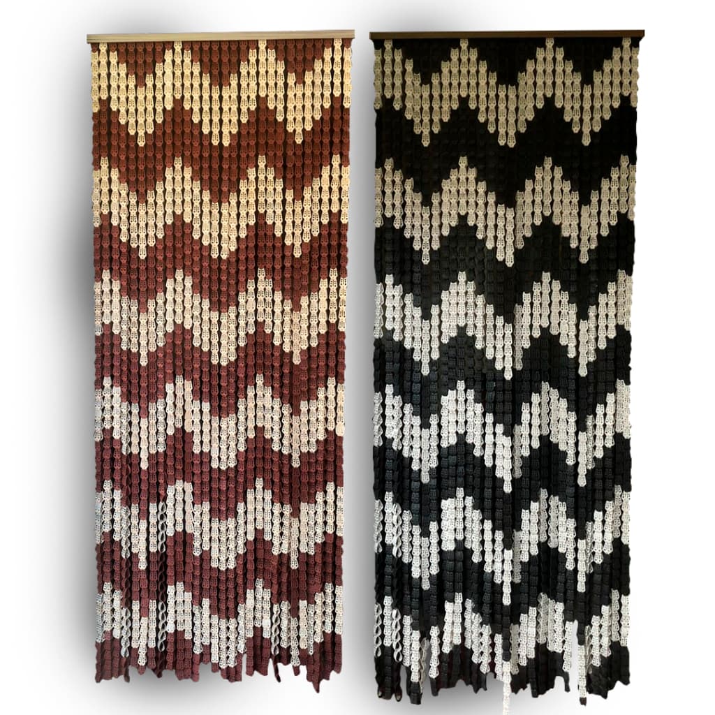 -ENVIO IMEDIATO-Cortina Italiana para porta/quarto/quintal/cozinha 2,10m x 0,82m cor Marrom e bege