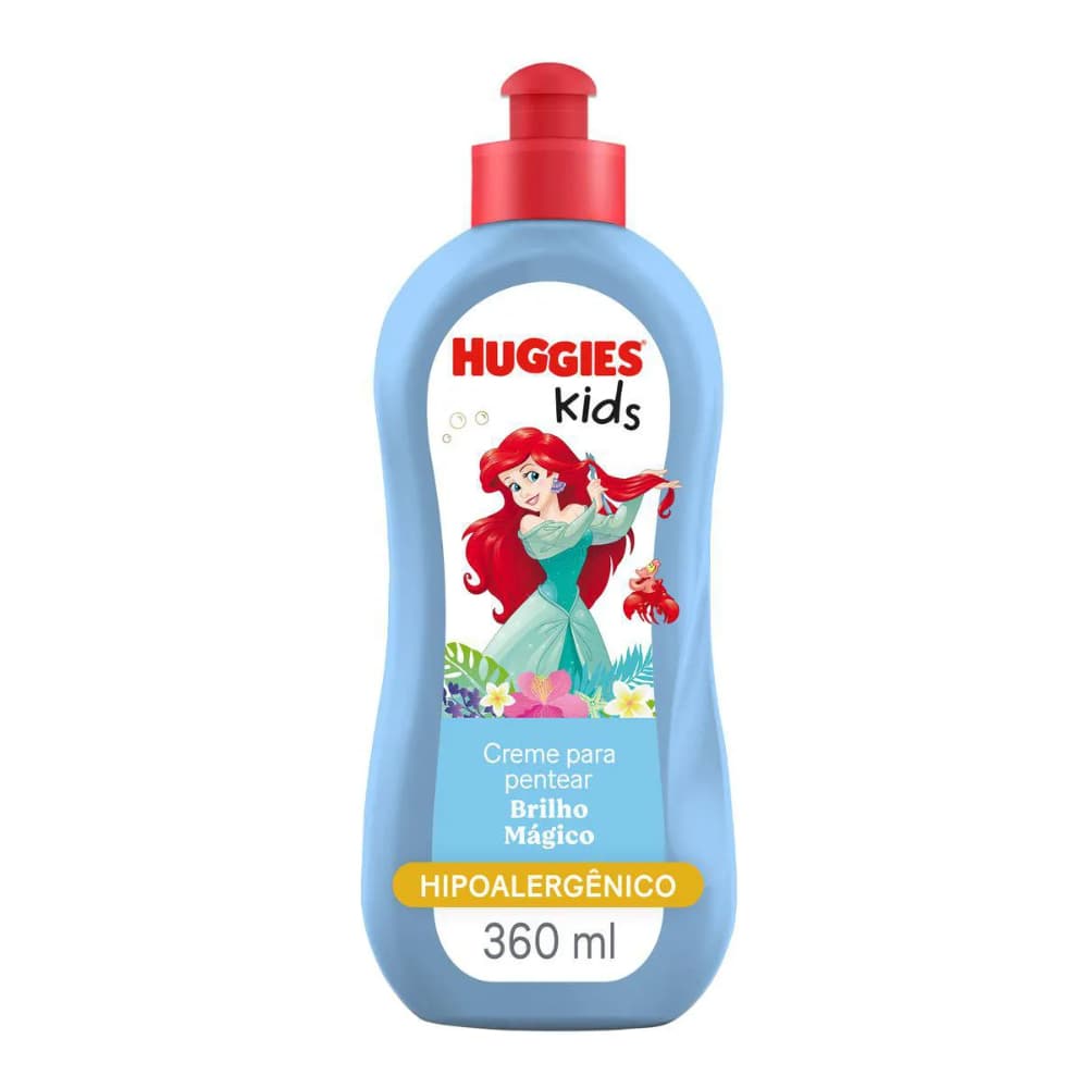 Creme para Pentear Infantil Huggies Kids Brilho Mágico 360ml | Ariel | Hipoalergênico e Desembaraçante