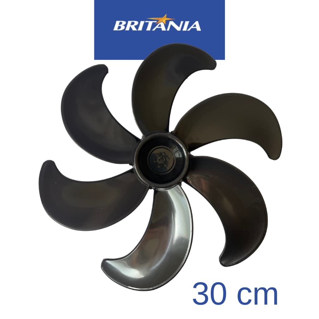 Hélice para Ventilador Britânia 30cm 6 Pás Preto B30 Bvt30 Turbo Resistente