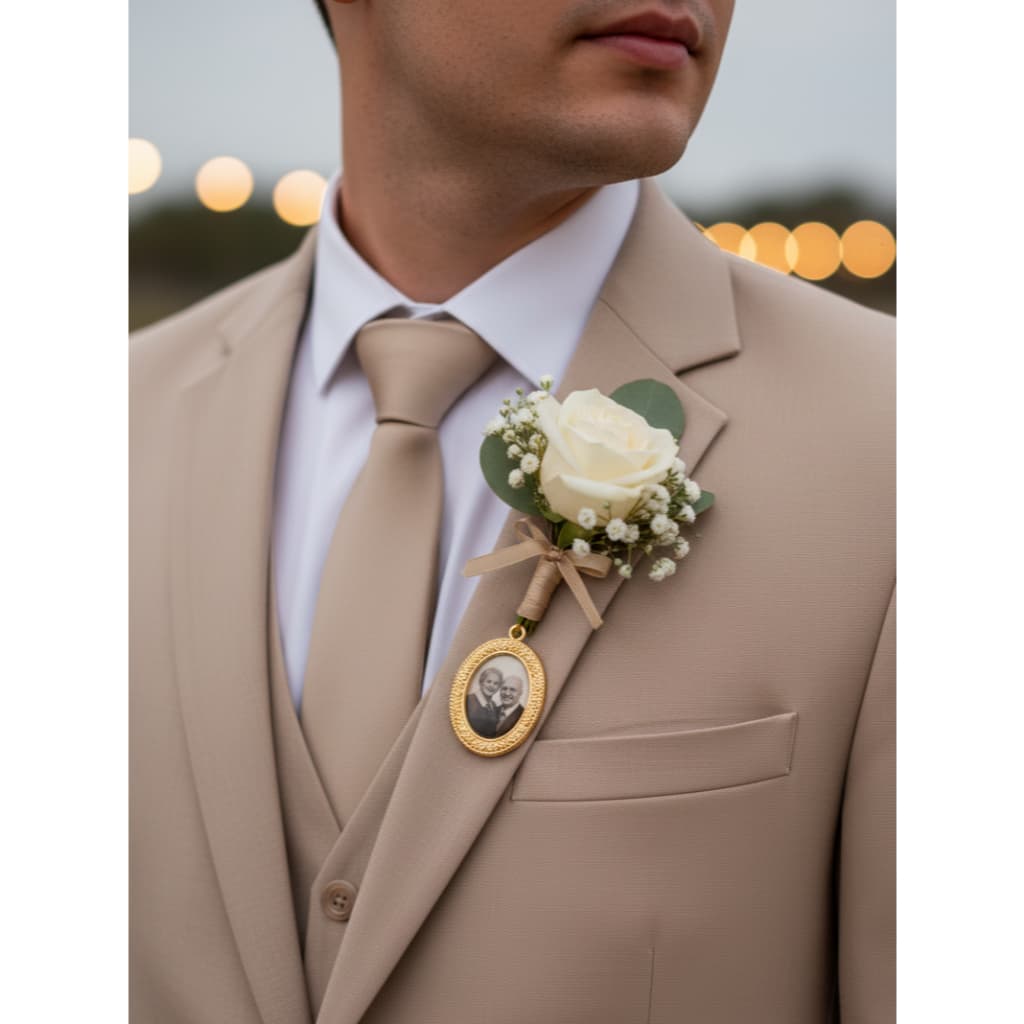 Relicário de noivo | Broche de Lapela personalizado para casamento | diversos modelos