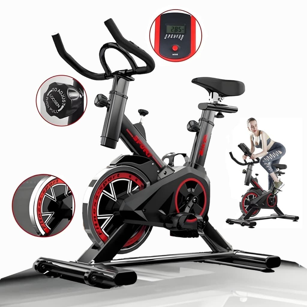 Bicicleta Spinning Profissional - Monitor de Fitness, 120kg para Casa e Academia V3