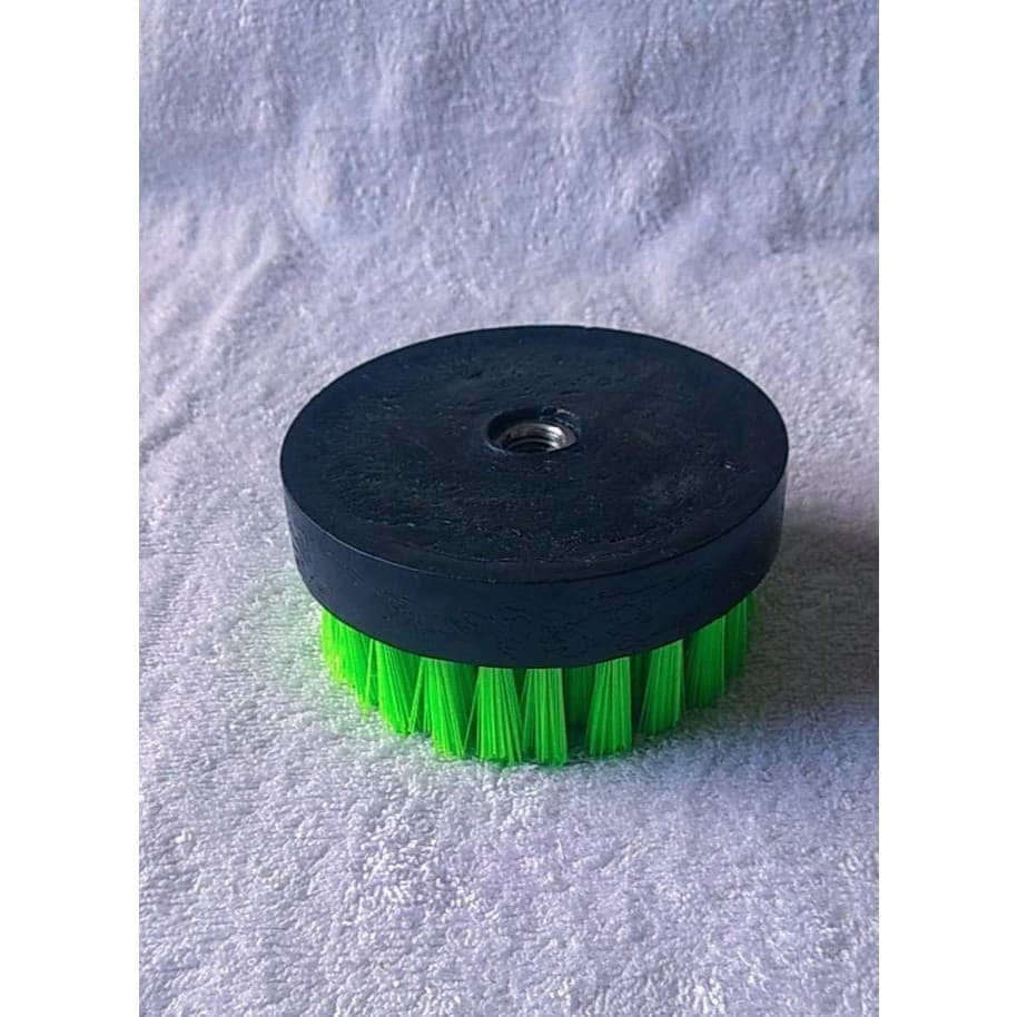 escova rotativa dura tamanho 120mm base plástica rosca embutida m14 uso politriz