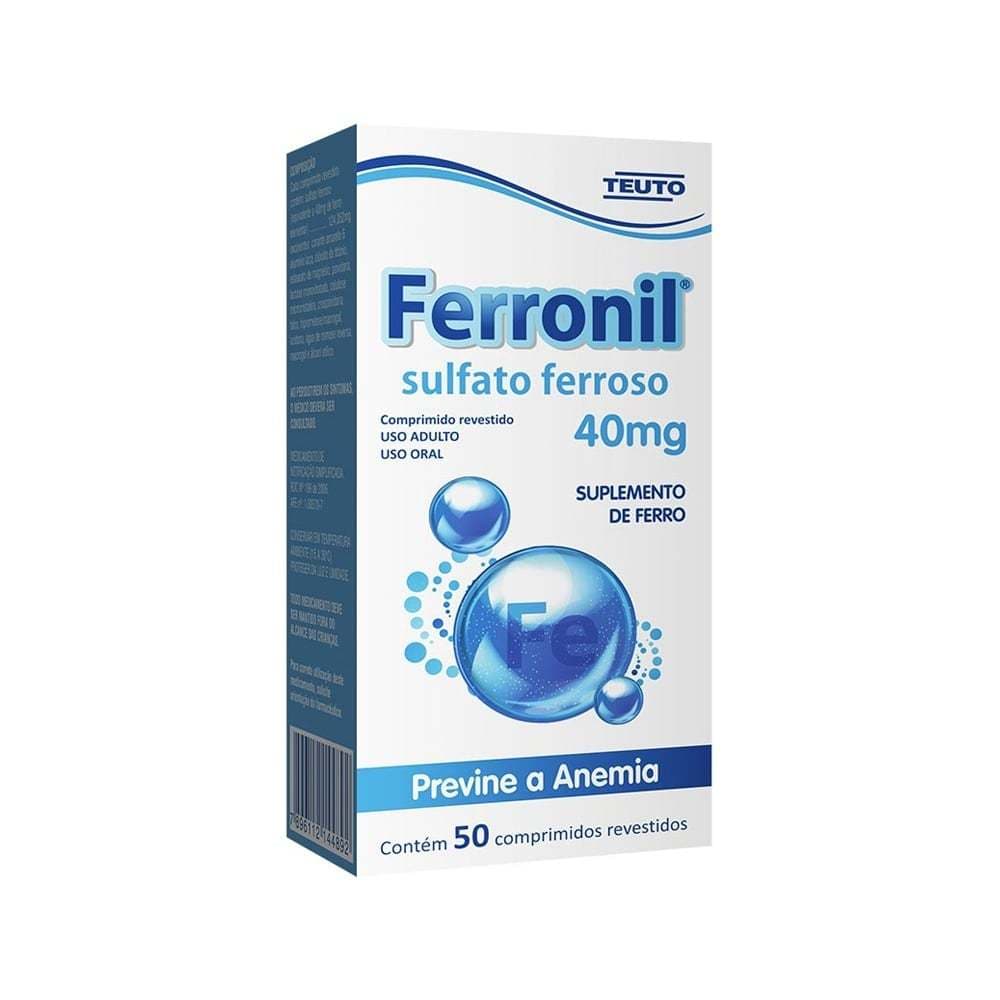 Ferronil 40mg com 50 Comprimidos Revestidos