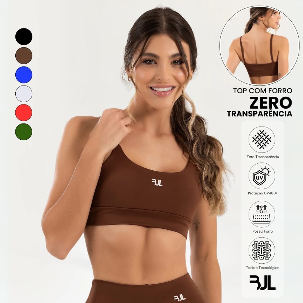 Top Alça Fitness Feminino ZERO TRANSPARÊNCIA Básico com Forro entrada para Bojo Treino Academia Yoga Musculação