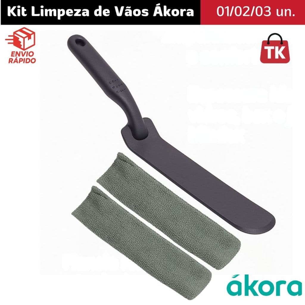 Limpeza de Vãos Ákora – Ideal para Box, Janelas e Portas Kit com 1 - 2 ou 3 unidades