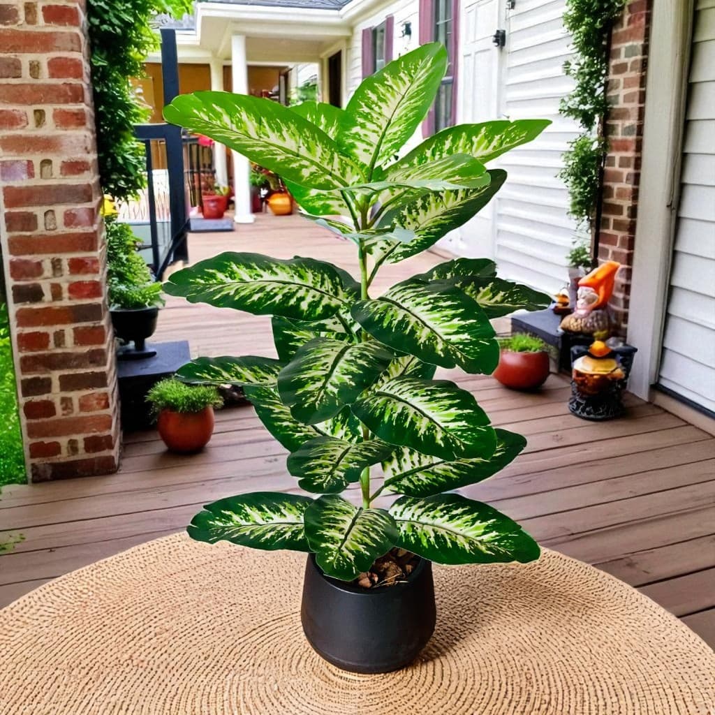 Planta Artificial Realista Grande Alta Decoração para Sala  Escritório Ficus Lyrata Toque Real Luxo