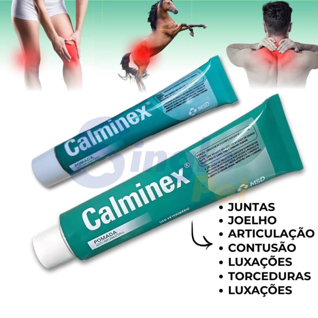 Calminex Pomada Anti-inflamatória Muscular Dores Pancadas 30g e 100g