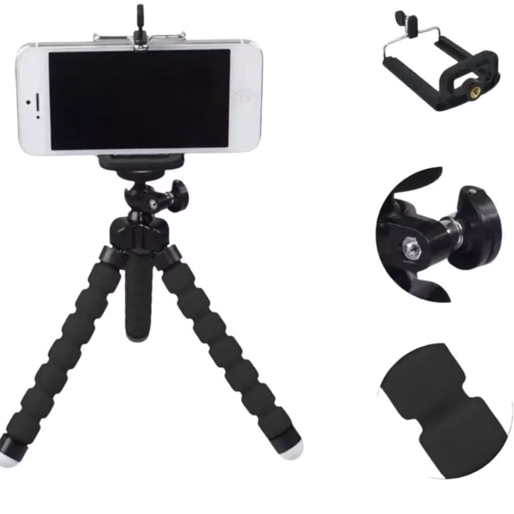 Mini Tripé Flexível universal/Suporte De Mesa Portátil Para Celular Gira Tripé 360