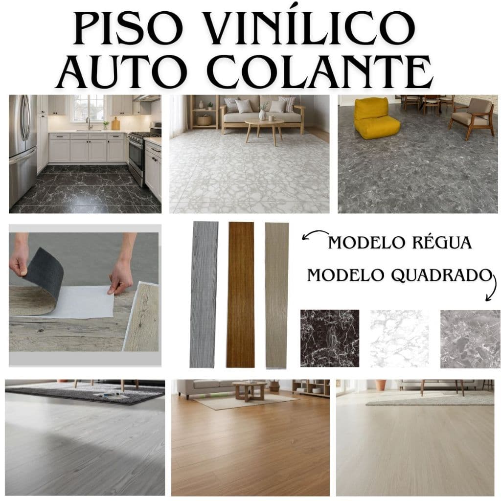 Piso Vinilico Autocolante Adesivo Para Chão Impermeável