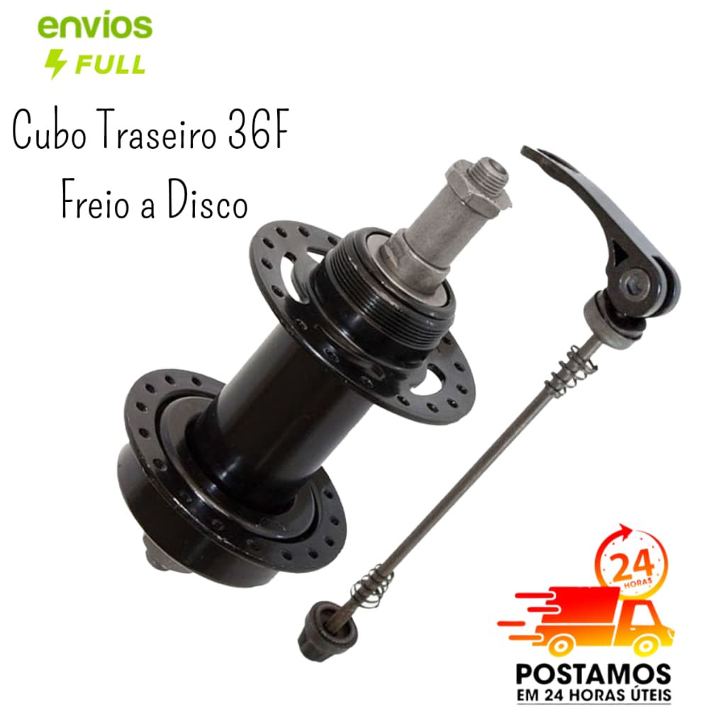 Cubo Traseiro Freio Disco Aço 36f Com Blocagem Aperto Rapido Rosca