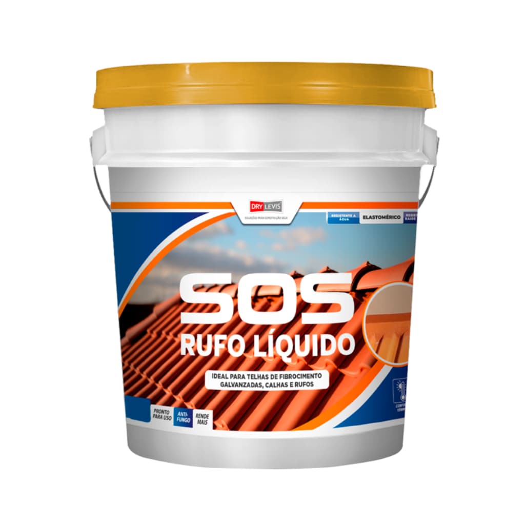 Sos Telhas Elastment Rufo Líquido Furo Trinca Cr Cinza 900ml