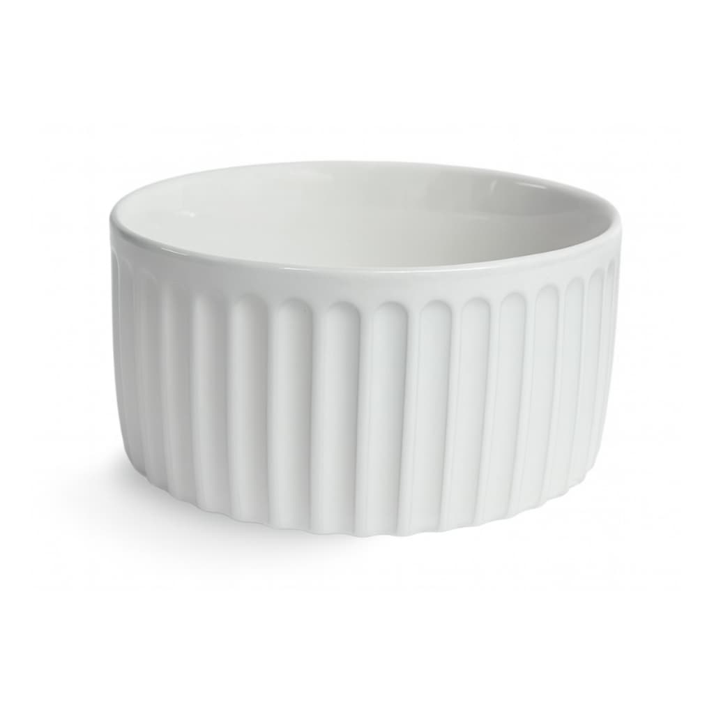 Kit Ramequim de Porcelana 320ml Branco Refratário para Sobremesa Molho e Soufflé