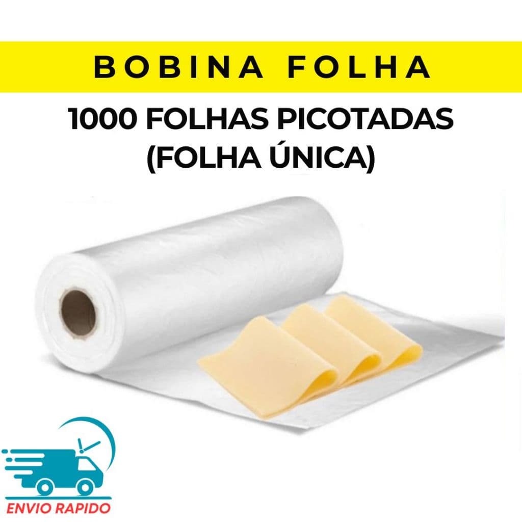 Bobina Picotada 30x40 Rolo C/1000 Folhas Únicas Para Frios queijos plástico simples