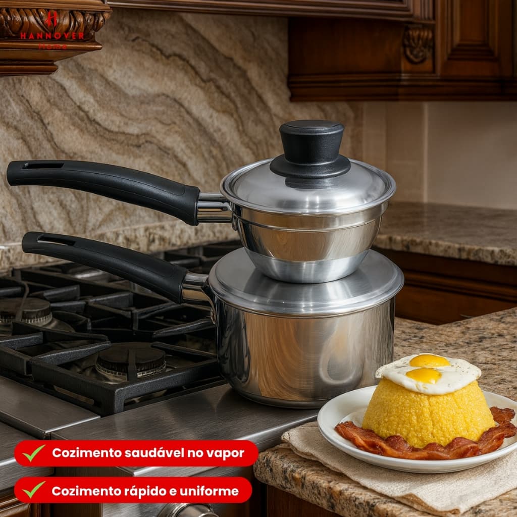 Cuscuzeira Panela De Cuscuz Individual Alumínio Polido Teta Peitinho Cuscuz Nordestino