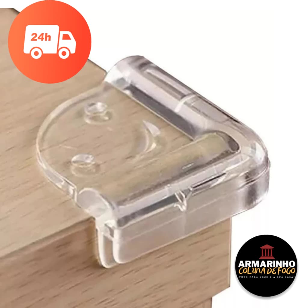 Kit 04 Protetor Canto Alto P/ Bebê Quina Mesa Cantoneira