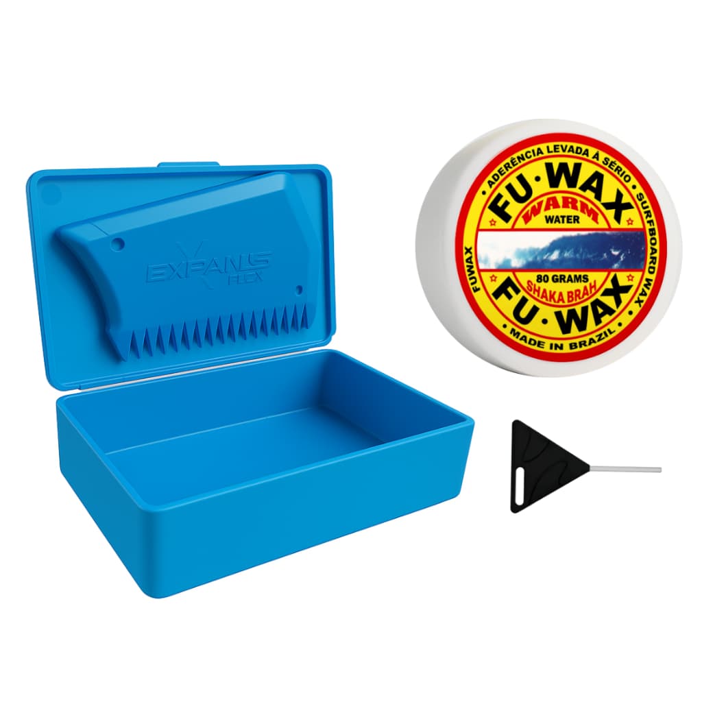 Parafina Fu Wax Surf + Porta Parafina Com Raspador + Chave de Quilha