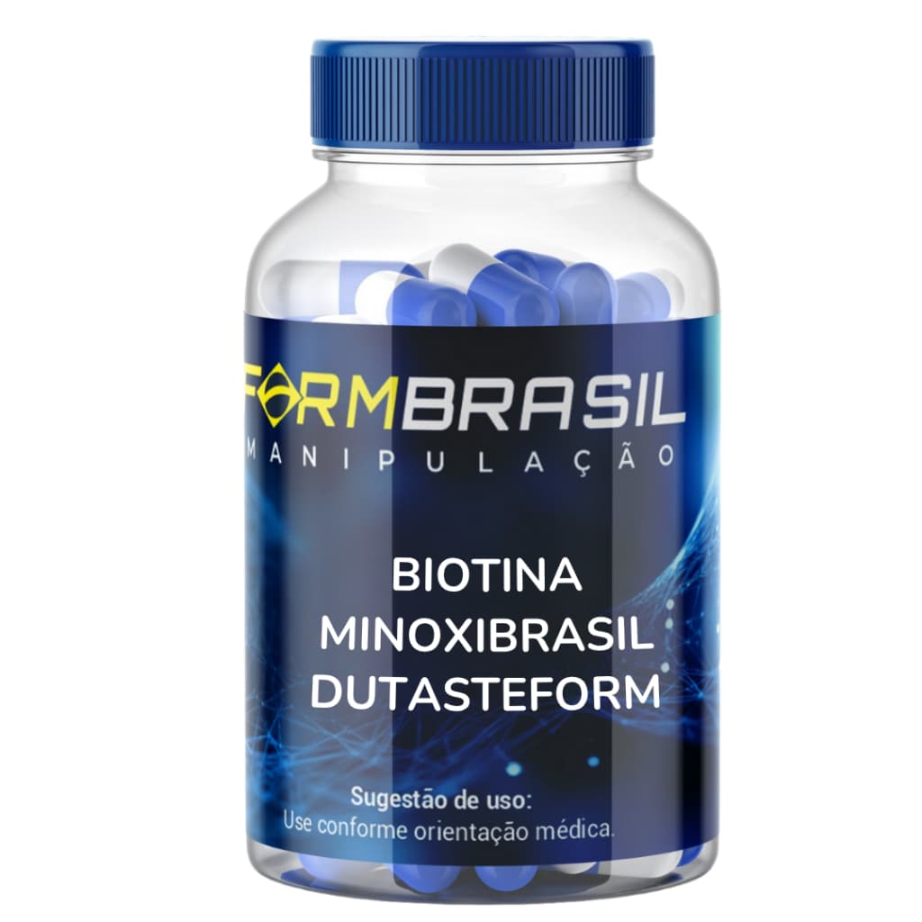 Fórmula para queda e crescimento capilar- biotina 10mg dutasteform 1mg brasilminox 5.0 mg em capsulas