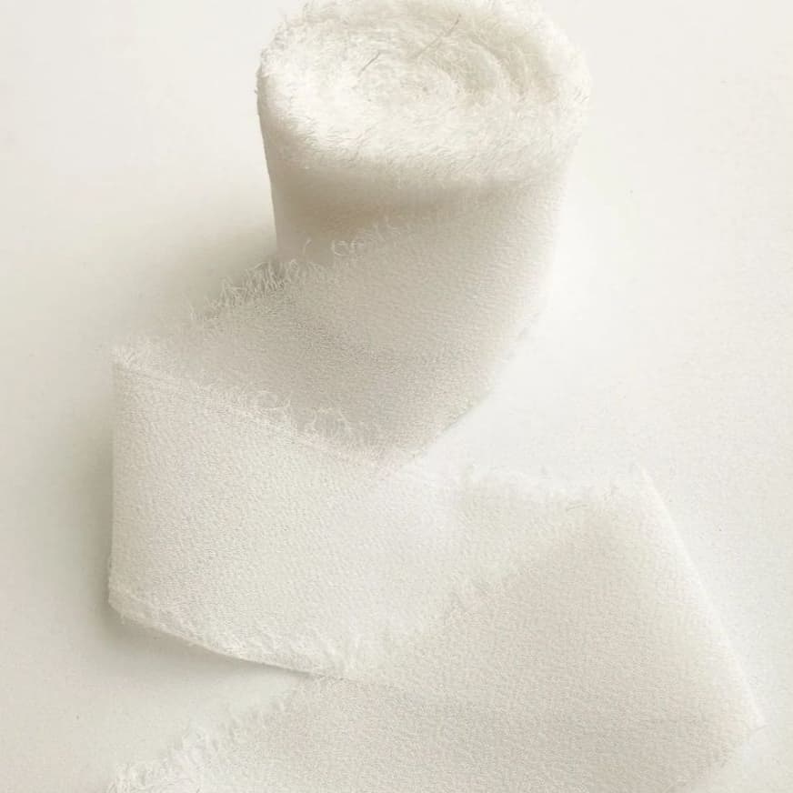 Fita Chiffon Rústica Cor Off White Convites Casamento Lembranças Decoração Enfeite Noivado