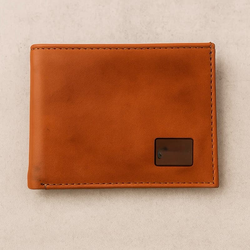 Carteira Masculina Couro Sintético Dobrável com Porta Cartões e Documentos