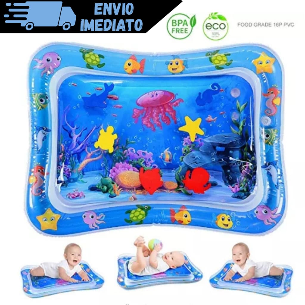 Tapete Infantil Bebê Inflável Água Atividades Sensorial Almofada Menino e Menina