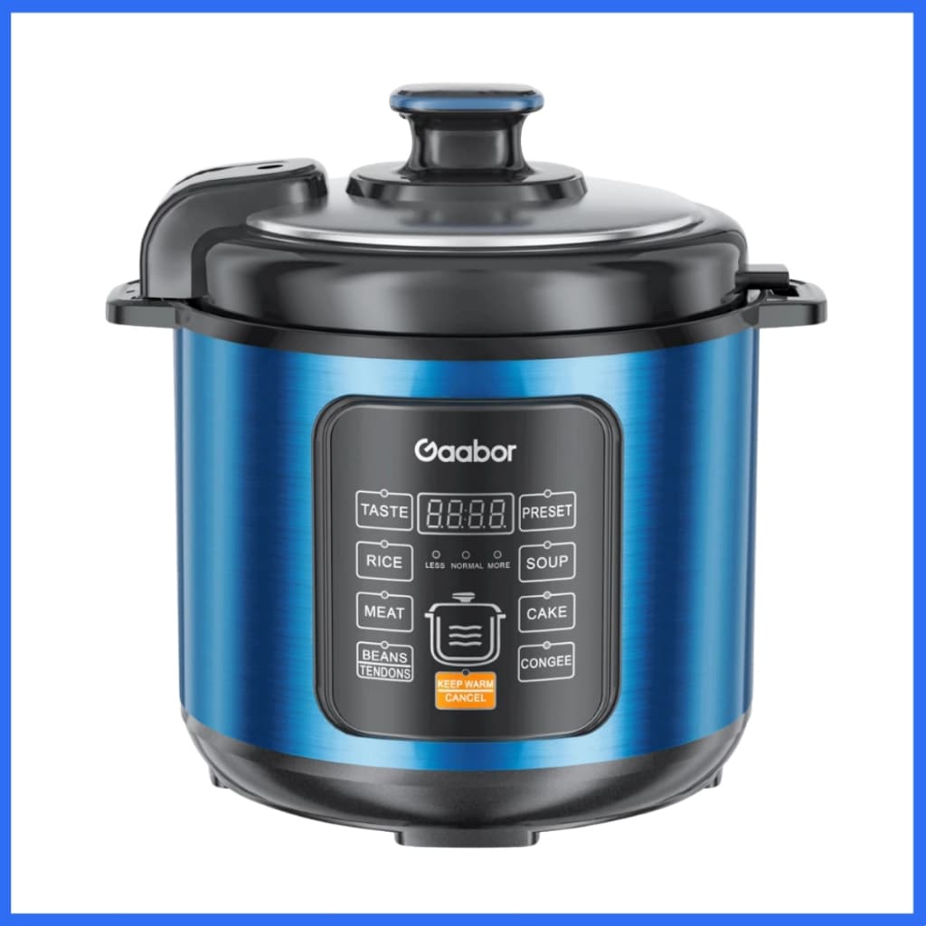 Panela Pressão Elétrica Gaabor 6L | Inox | 1000W | 8 Funções | Multifuncional | Digital