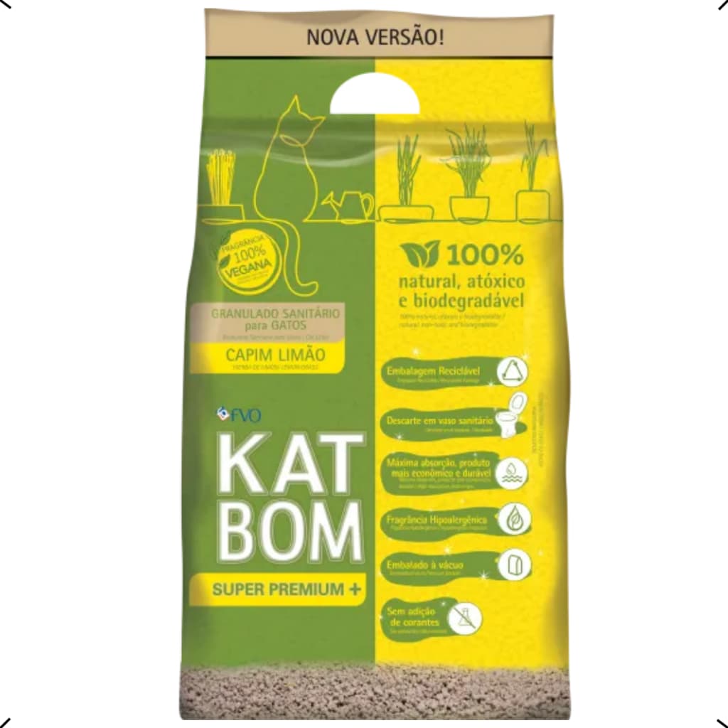GRANULADO SANITARIO KATBOM CAPIM LIMAO 6KG