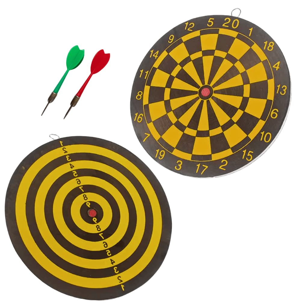 Jogo de Dardos Dupla Face com Alvo 22cm e Dardos Ponta de Ferro – Tiro ao Alvo Divertido