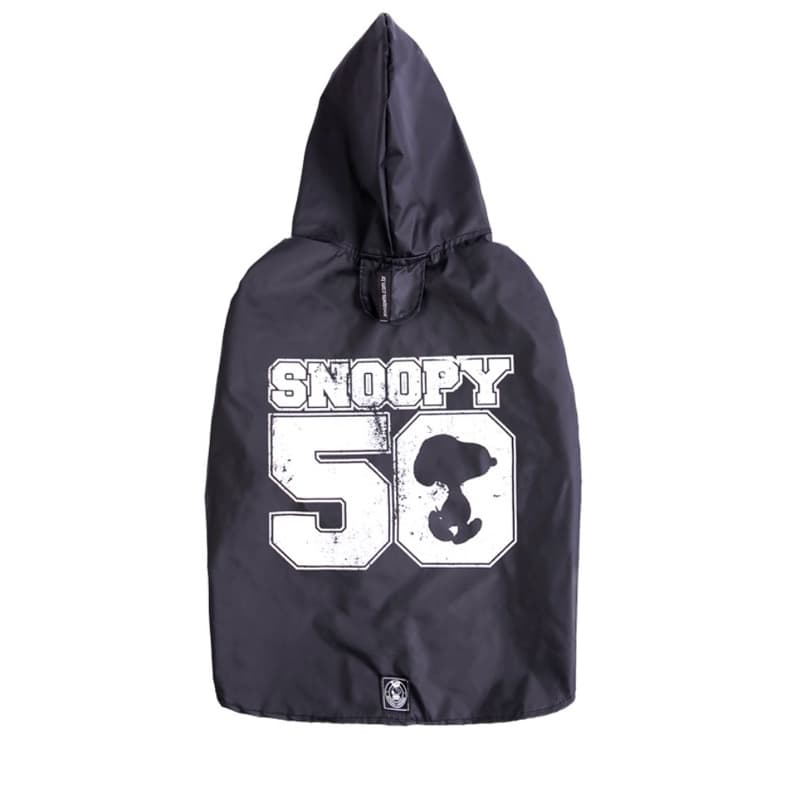 Capa de Chuva Zooz Pets Snoopy Preta para Cães