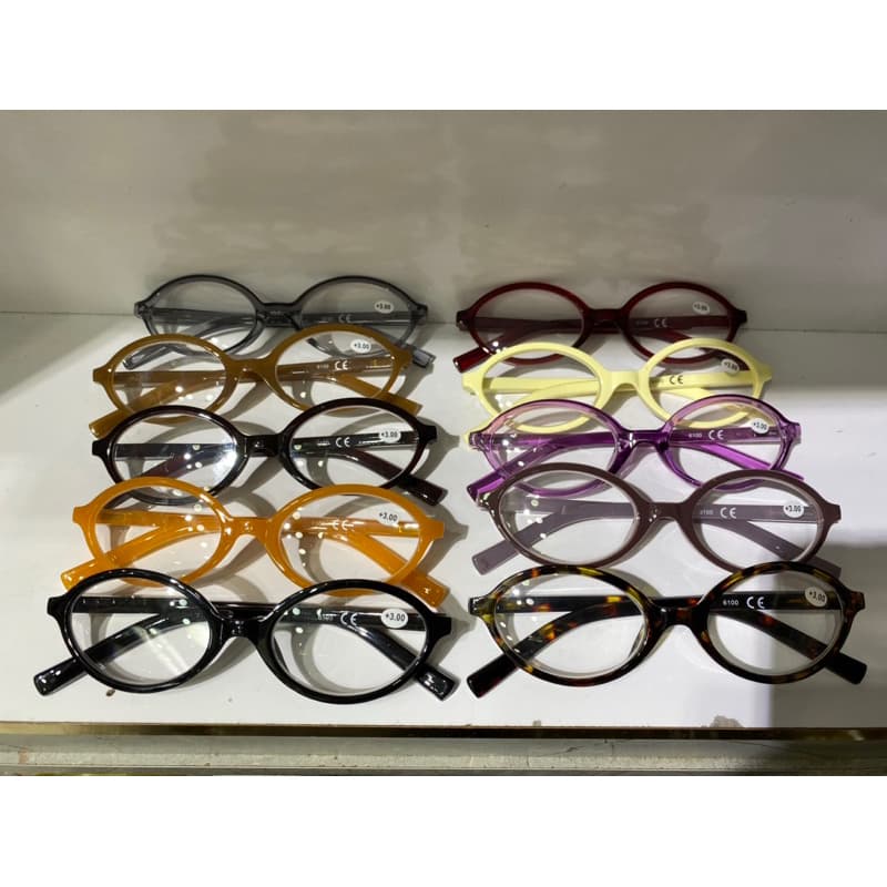 óculos de grau pra perto leitura 6100 oval retrô moda masculino feminino unisex